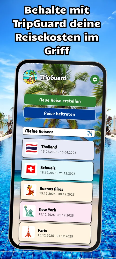 Behalte mit TripGuard deine Reisekosten im Griff